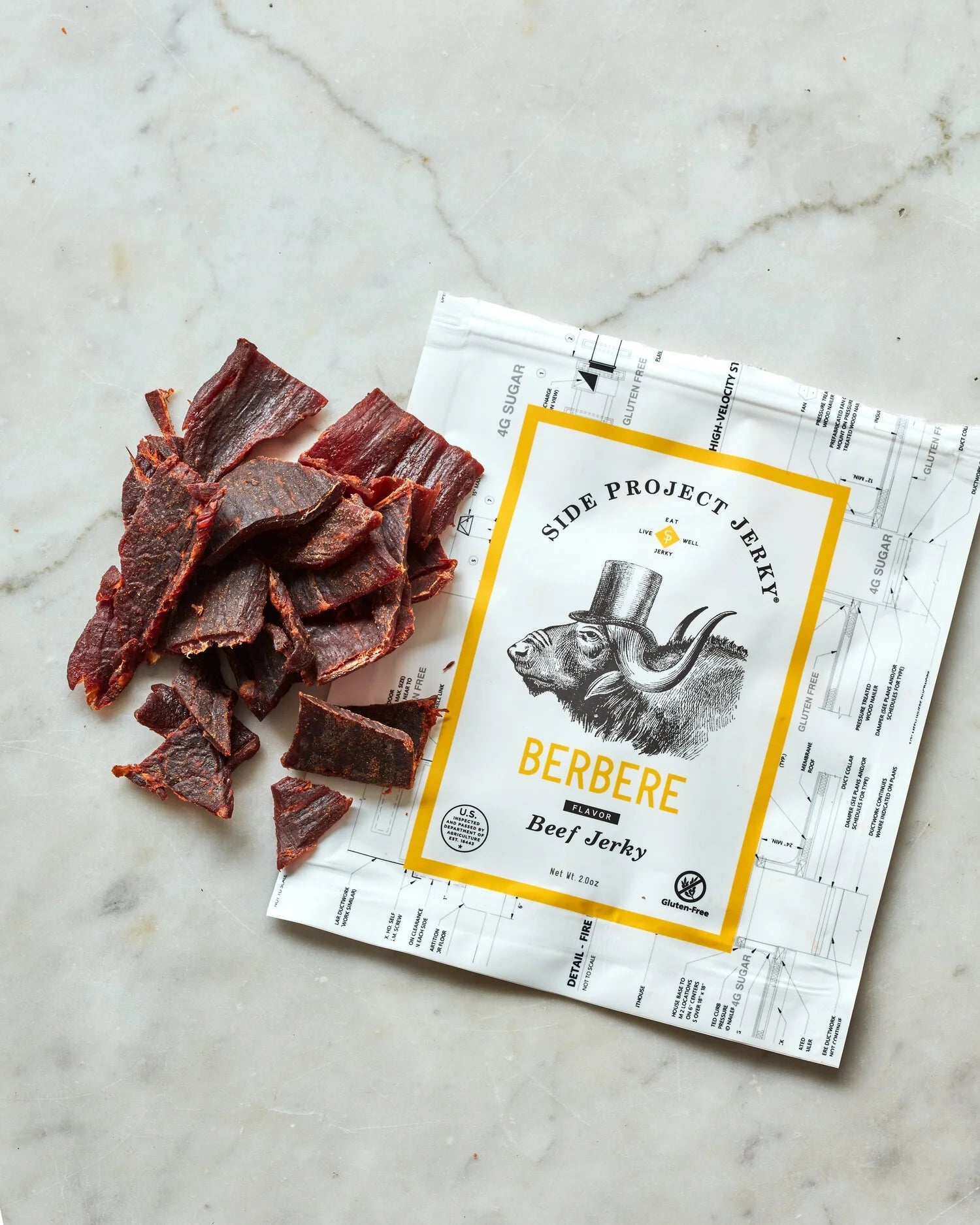 BERBERE FLAVOR JERKY, 2OZ. PACKAGE