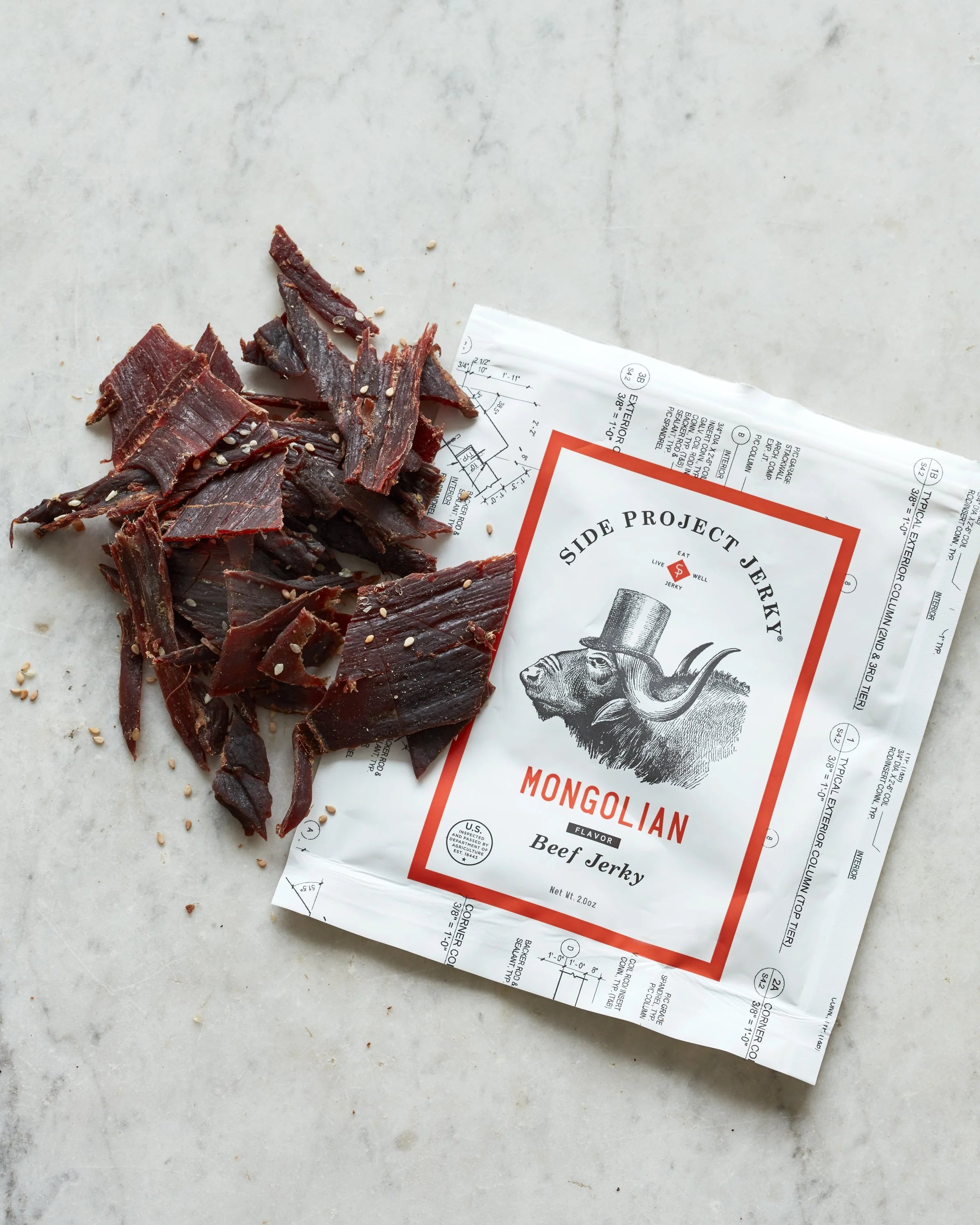 MONGOLIAN FLAVOR JERKY, 2OZ. PACKAGE