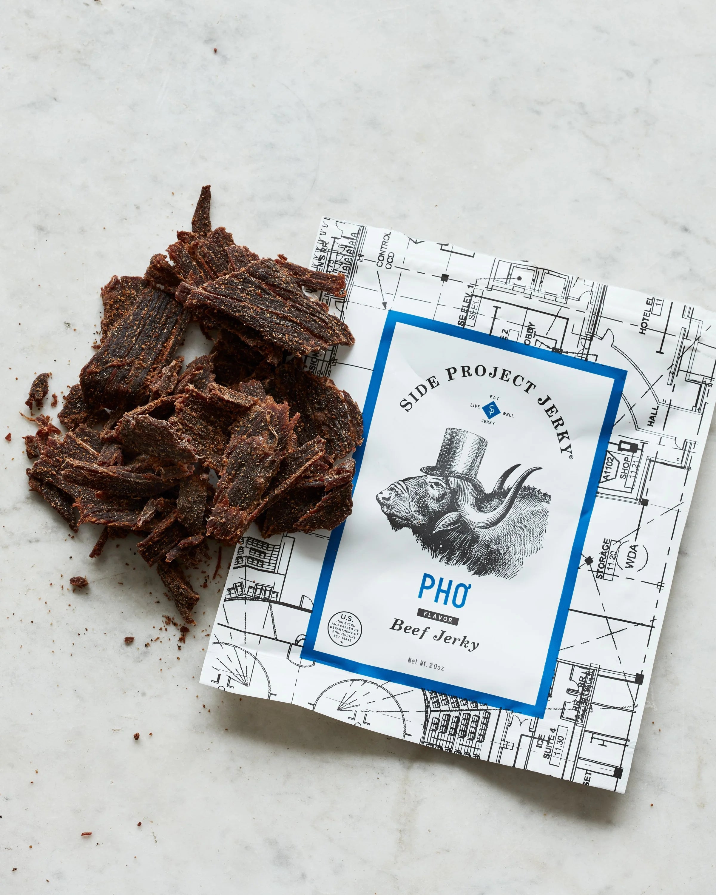 PHO FLAVOR JERKY, 2OZ. PACKAGE